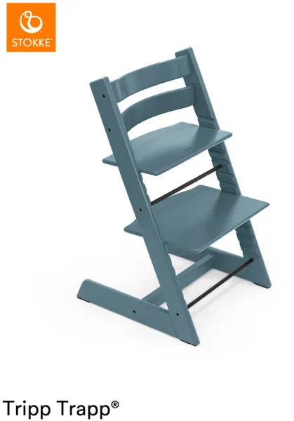 High chair beech - fjord blue